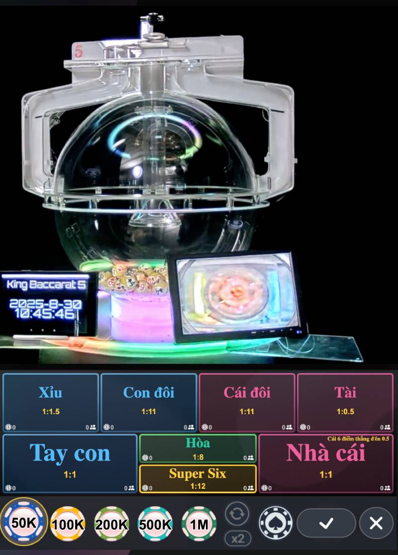Cách chơi xổ số baccarat Super 6