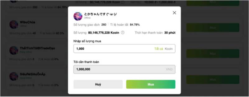 mua kcoin